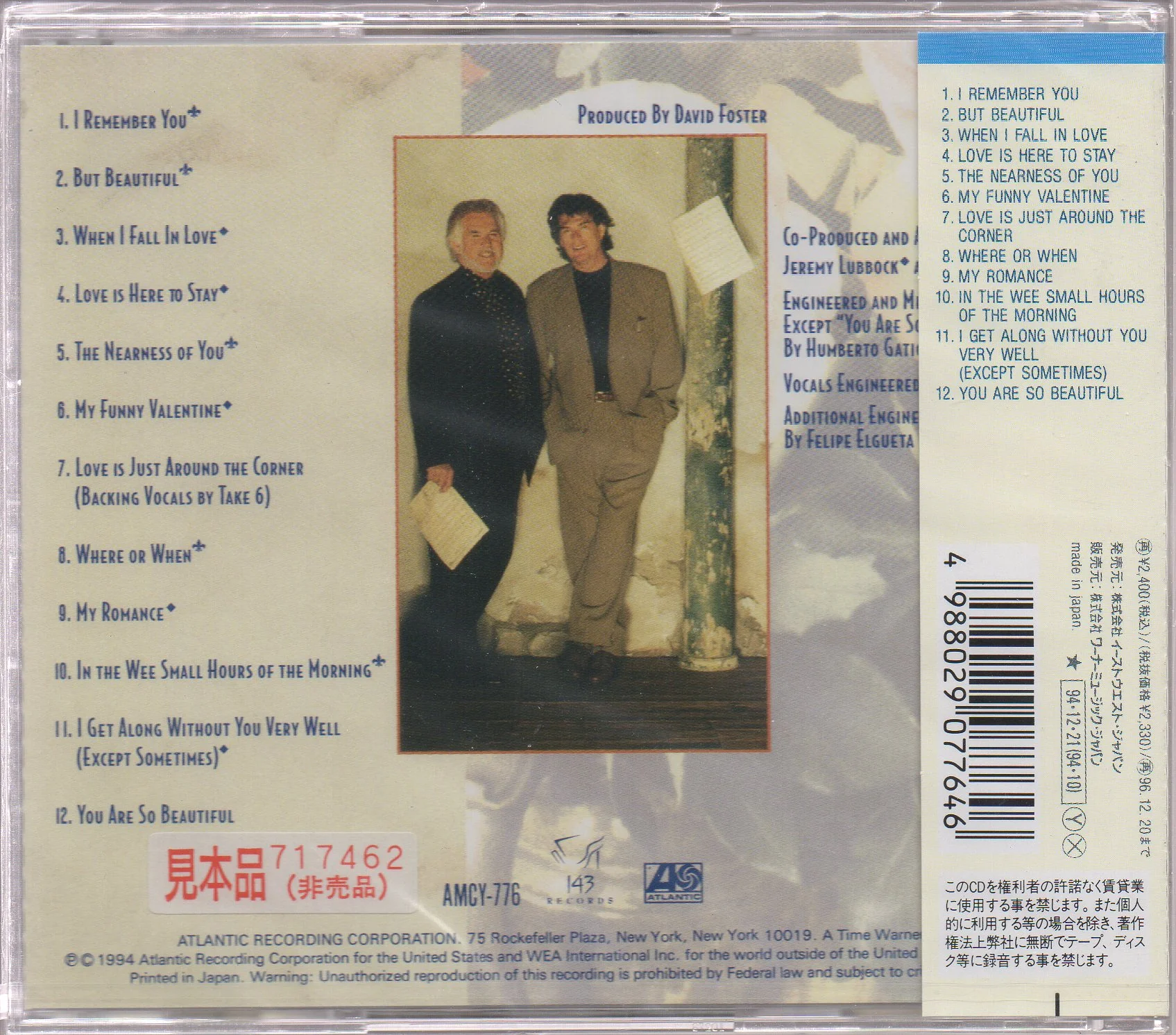 Kenny Rogers - Timepiece CW/OBI Sample (Out Of Print) (Graded:S/S) - Image 2