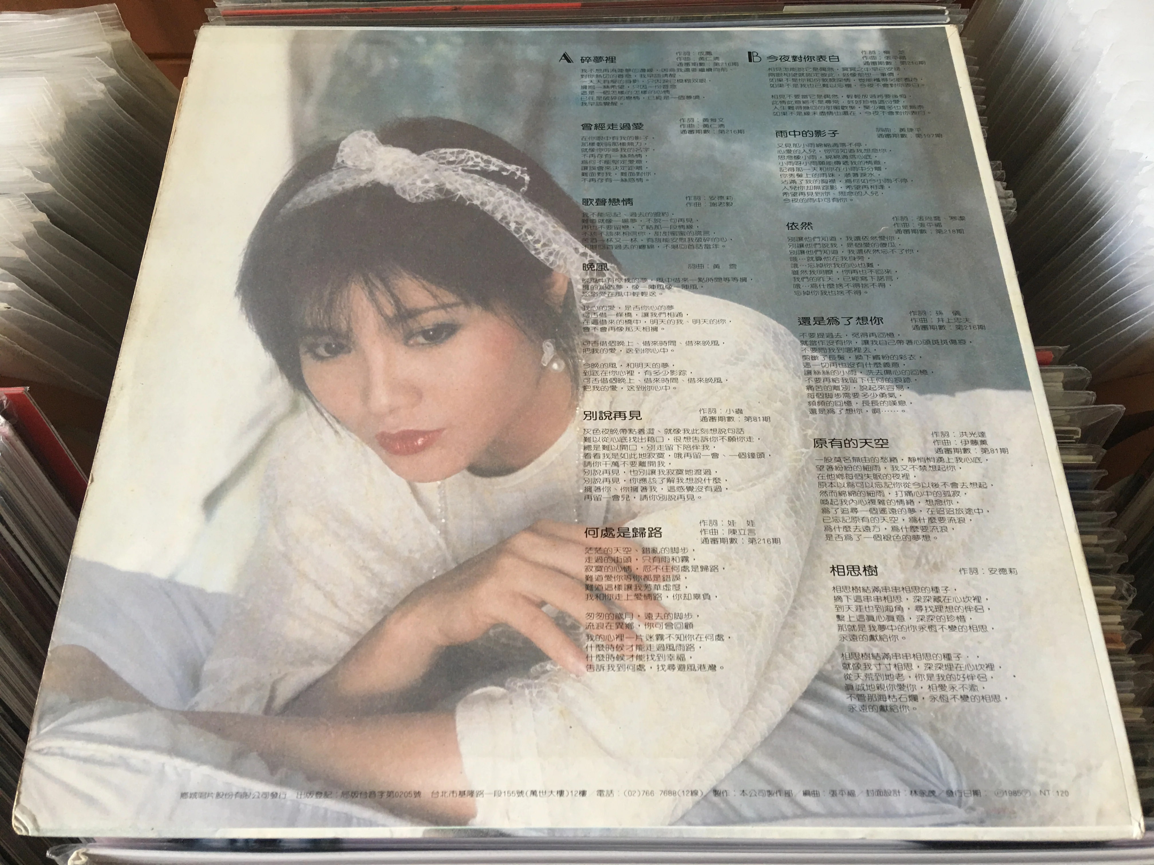 [Pre-owned] Long Piao Piao / 龍飄飄 - 碎夢裡 CW/Lyrics LP 33⅓rpm (Out Of Print) (Graded: NM/NM) - Image 2