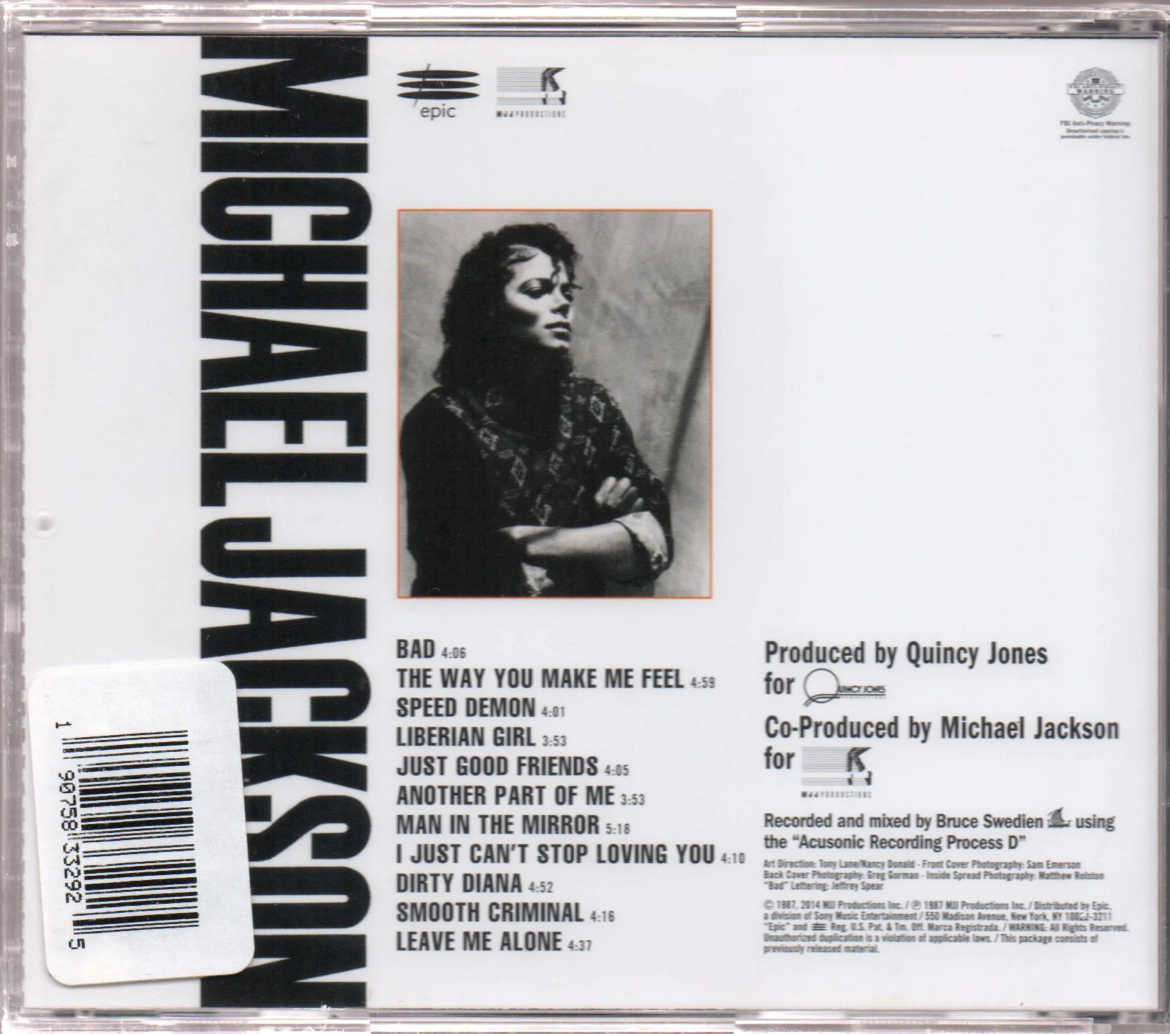 Michael Jackson - Bad CD - Image 2