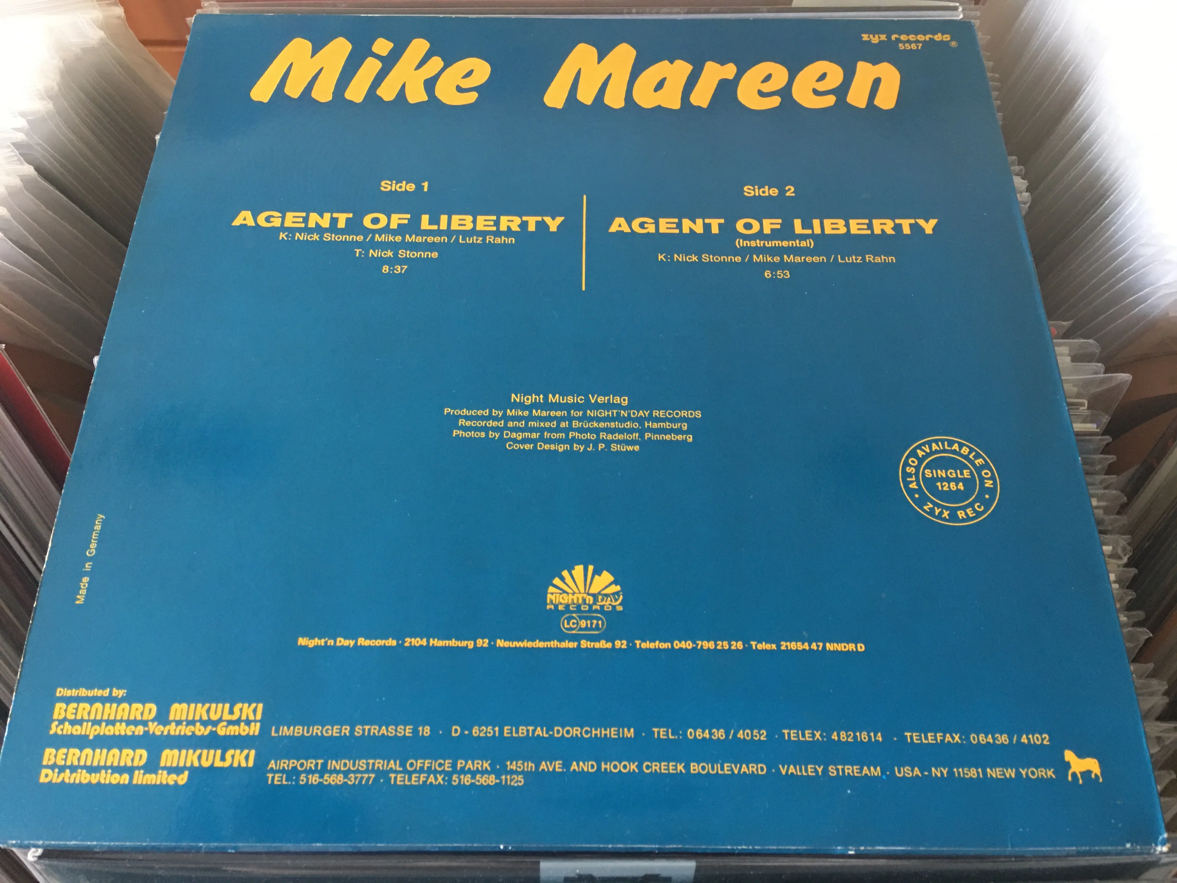 [Pre-owned] Mike Mareen - Agent Of Liberty 12" Maxi-Single 45rpm (Out Of Print) (Graded:NM/EX) - Image 2