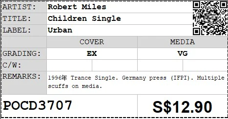 [Pre-owned] Robert Miles - Children Single (Out Of Print) - Image 3