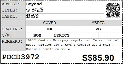 [Pre-owned] Beyond - 懷念精選 2CD (Out Of Print) - Image 3