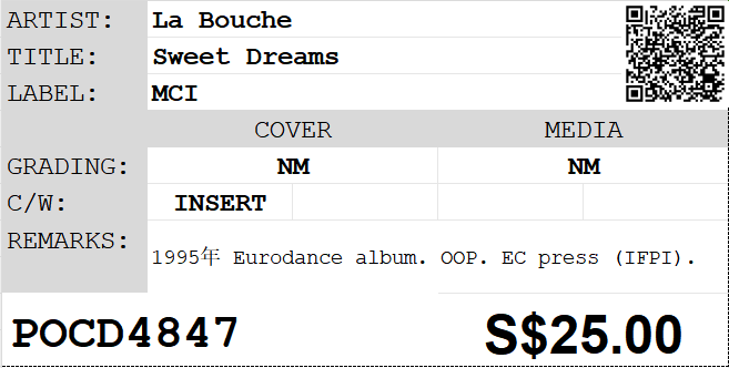 [Pre-owned] La Bouche - Sweet Dreams - Image 4
