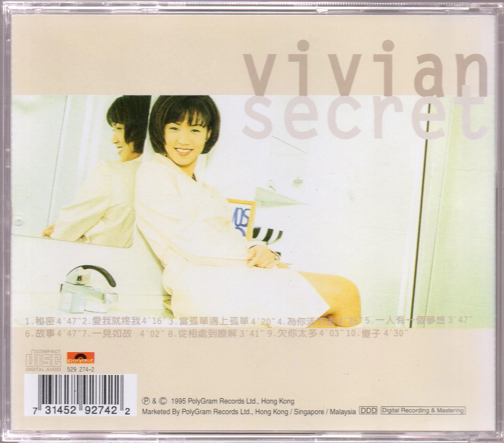 [Pre-owned] Vivian Lai / 黎瑞恩 - 秘密 CD - Image 2