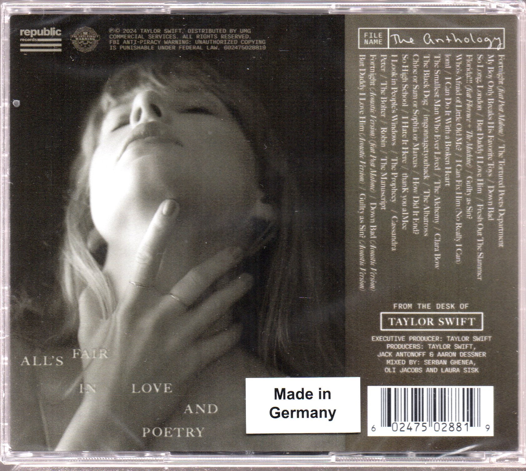 Taylor Swift - The Tortured Poets Department (The Anthology) 2CD - Image 2