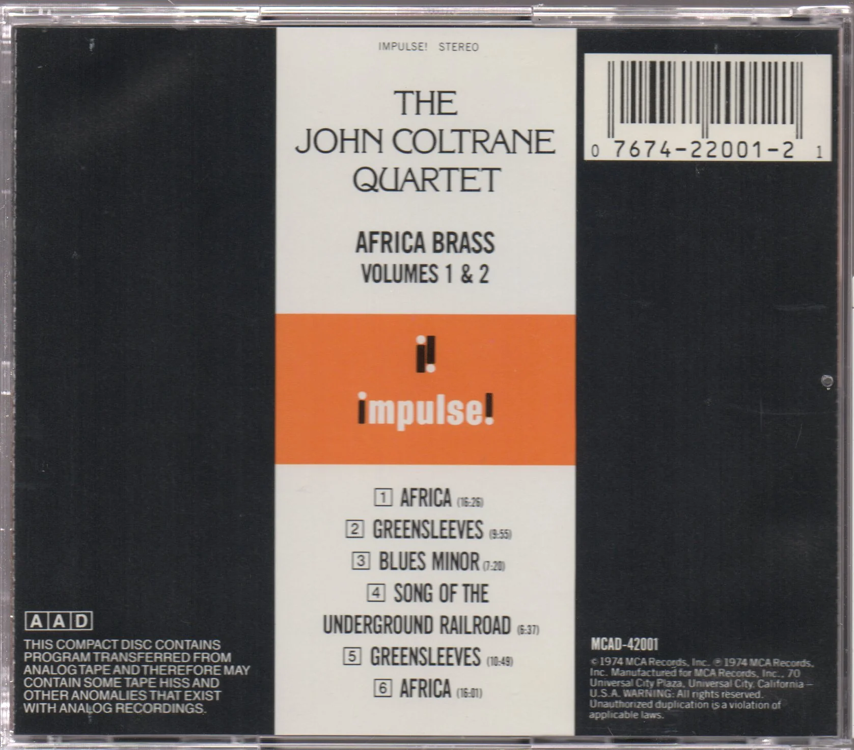 [Pre-owned] The John Coltrane Quartet - Africa Brass Volumes 1 & 2 (Out Of Print) (Graded:EX/NM) - Image 2
