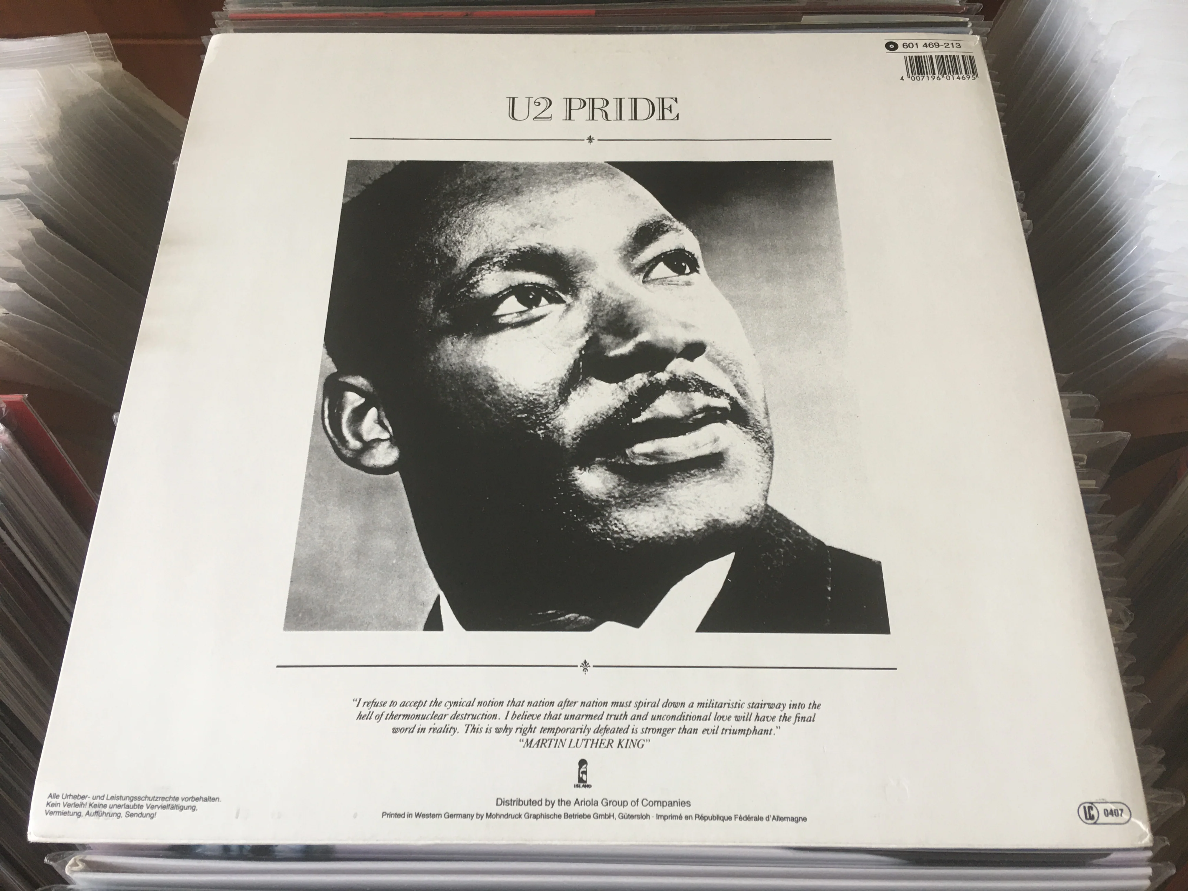 [Pre-owned] U2 ‎– Pride (In The Name Of Love) 12" Maxi-Single 45rpm (Out Of Print) (Graded:NM/EX) - Image 2